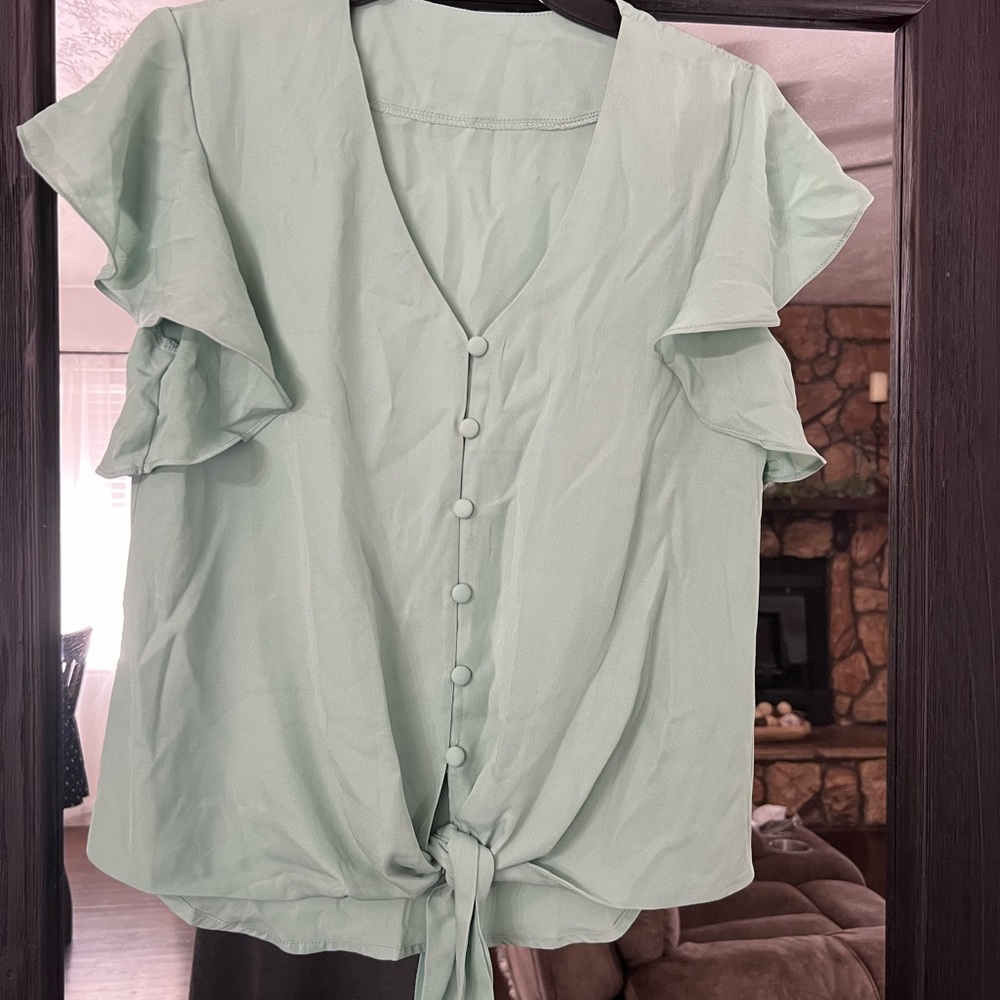 Ruffle blouse size s/m - Picture 5 of 5